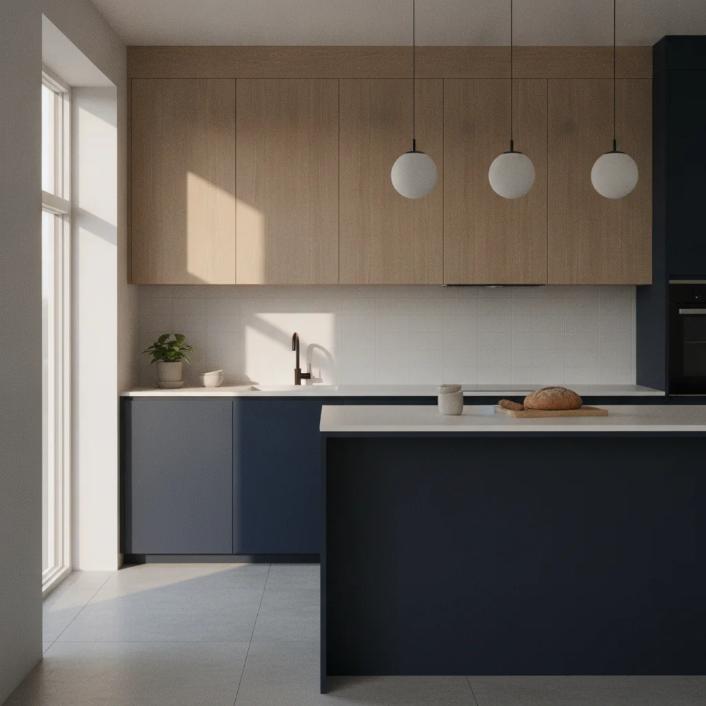 Cuisine bicolore : la tendance des facades deux tons en adhesif