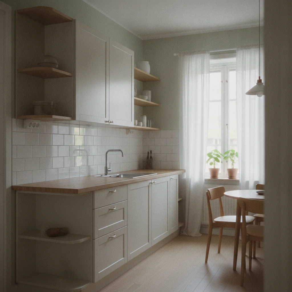 Petite cuisine : les couleurs claires qui agrandissent l'espace